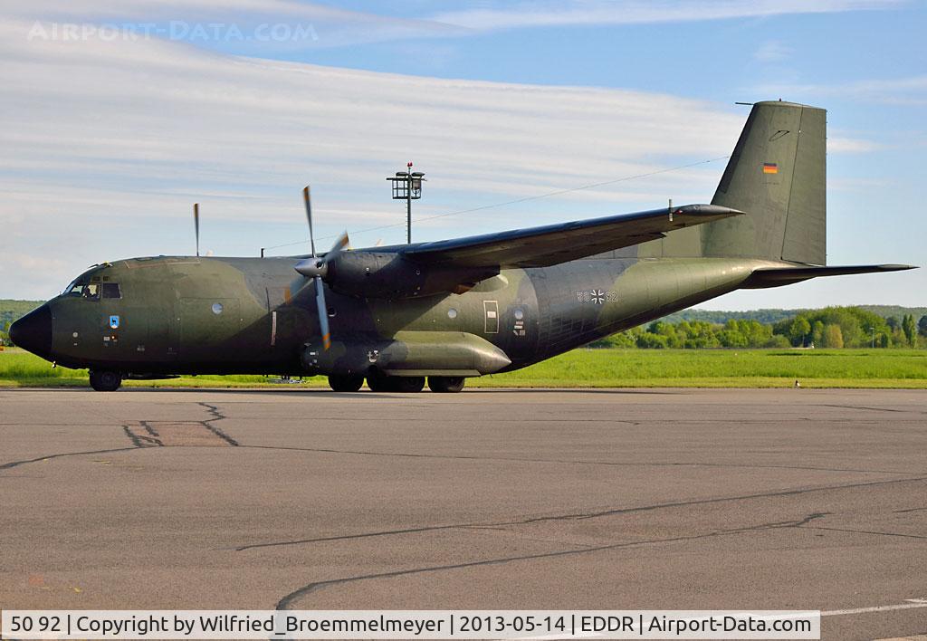 50 92, Transall C-160D C/N D129, Taxiing out to Runway 27.