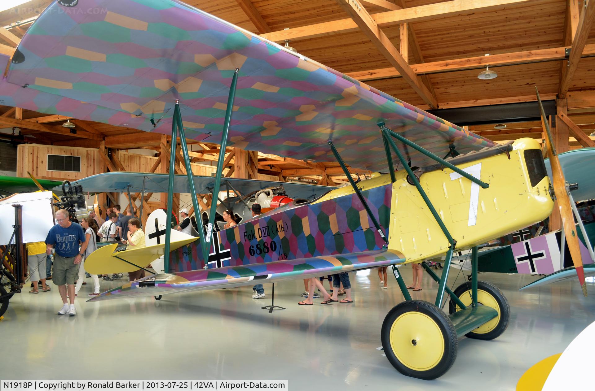 N1918P, 1991 Fokker D-VII Replica C/N 6880, Military Aviation Museum, Pungo, VA