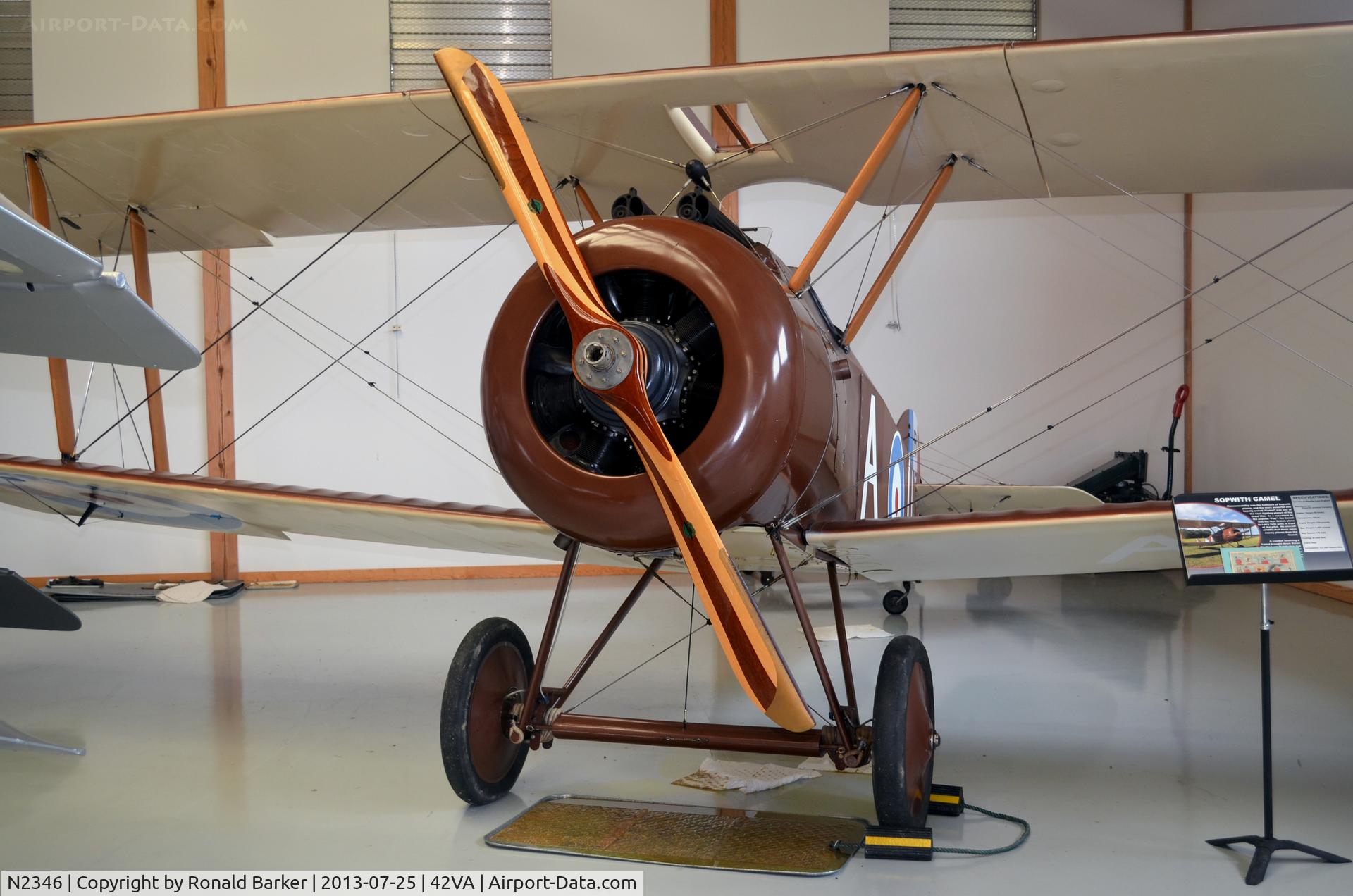 N2346, Sopwith F.1 Camel Replica C/N 6234, Military Aviation Museum, Pungo, VA