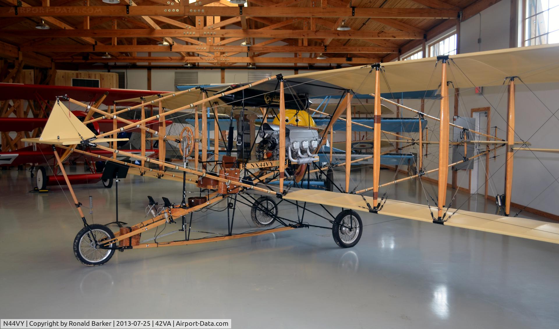 N44VY, Curtiss D Pusher Replica C/N 01BC, Military Aviation Museum, Pungo, VA