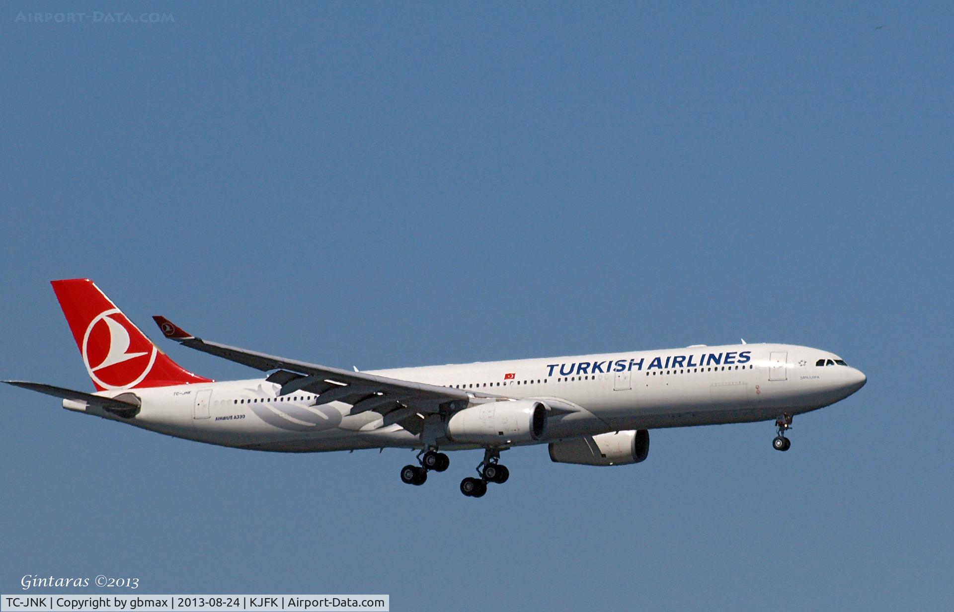 TC-JNK, 2010 Airbus A330-343X C/N 1172, Final approach to JFK