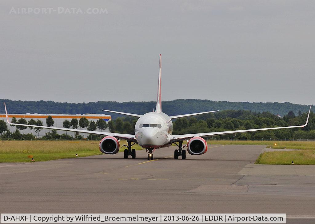 D-AHXF, 2007 Boeing 737-7K5 C/N 35136, Coming in after flight from Berlin-Tegel.