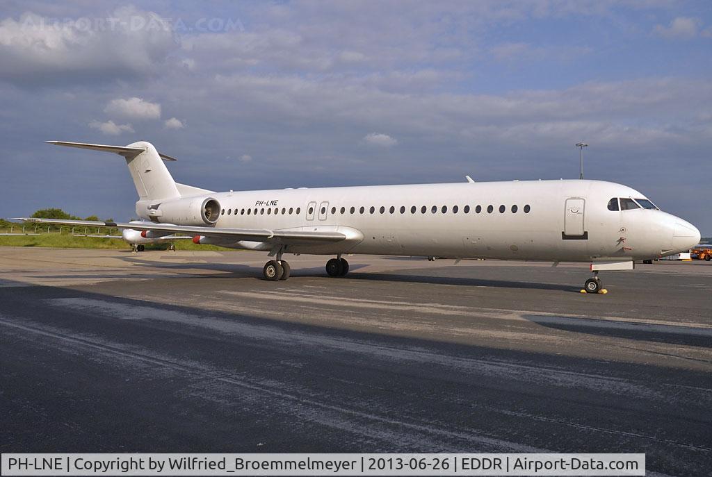 PH-LNE, 1991 Fokker 100 (F-28-0100) C/N 11322, Parked at Saarbruecken.