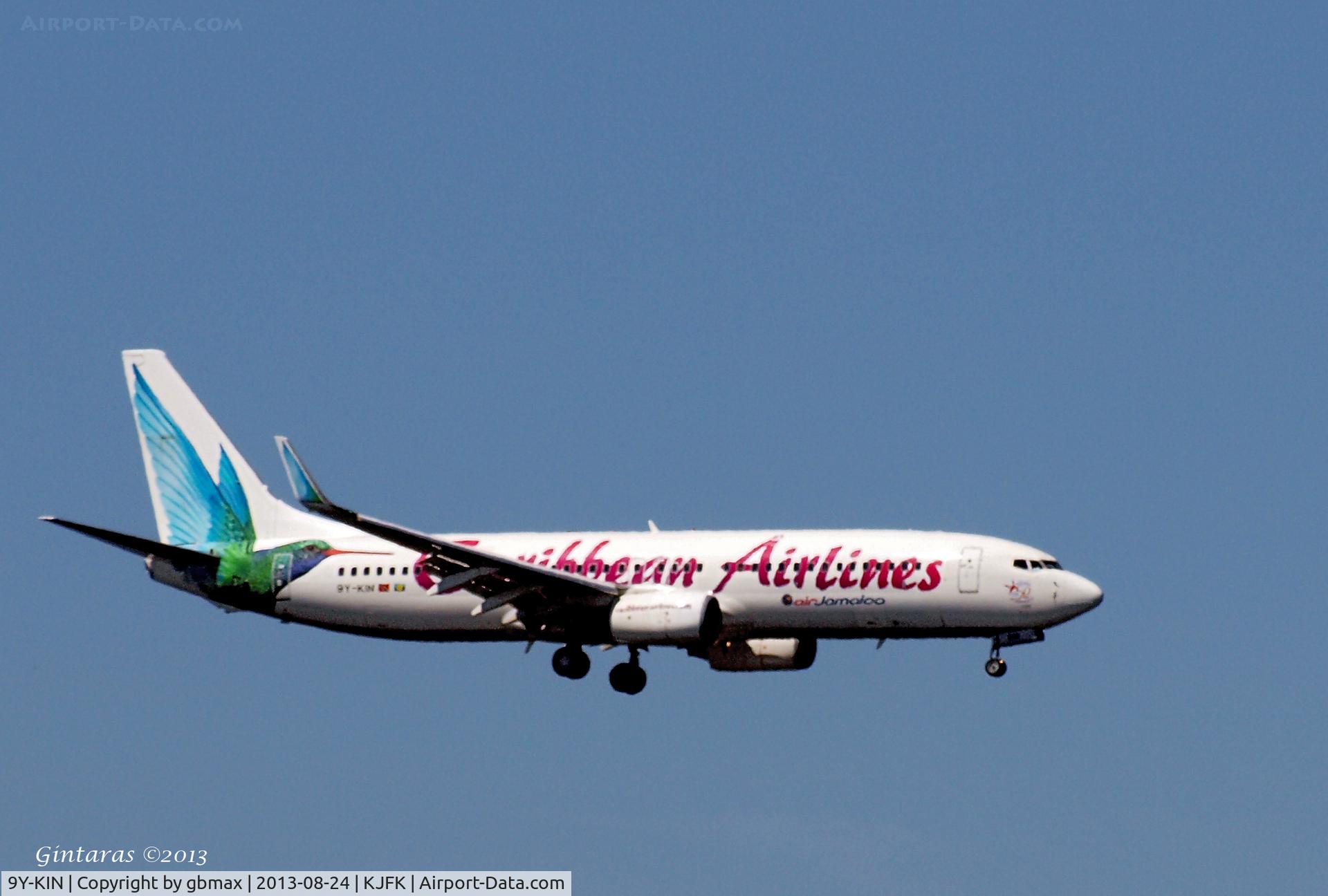 9Y-KIN, 2000 Boeing 737-8Q8 C/N 28234, Final approach to JFK