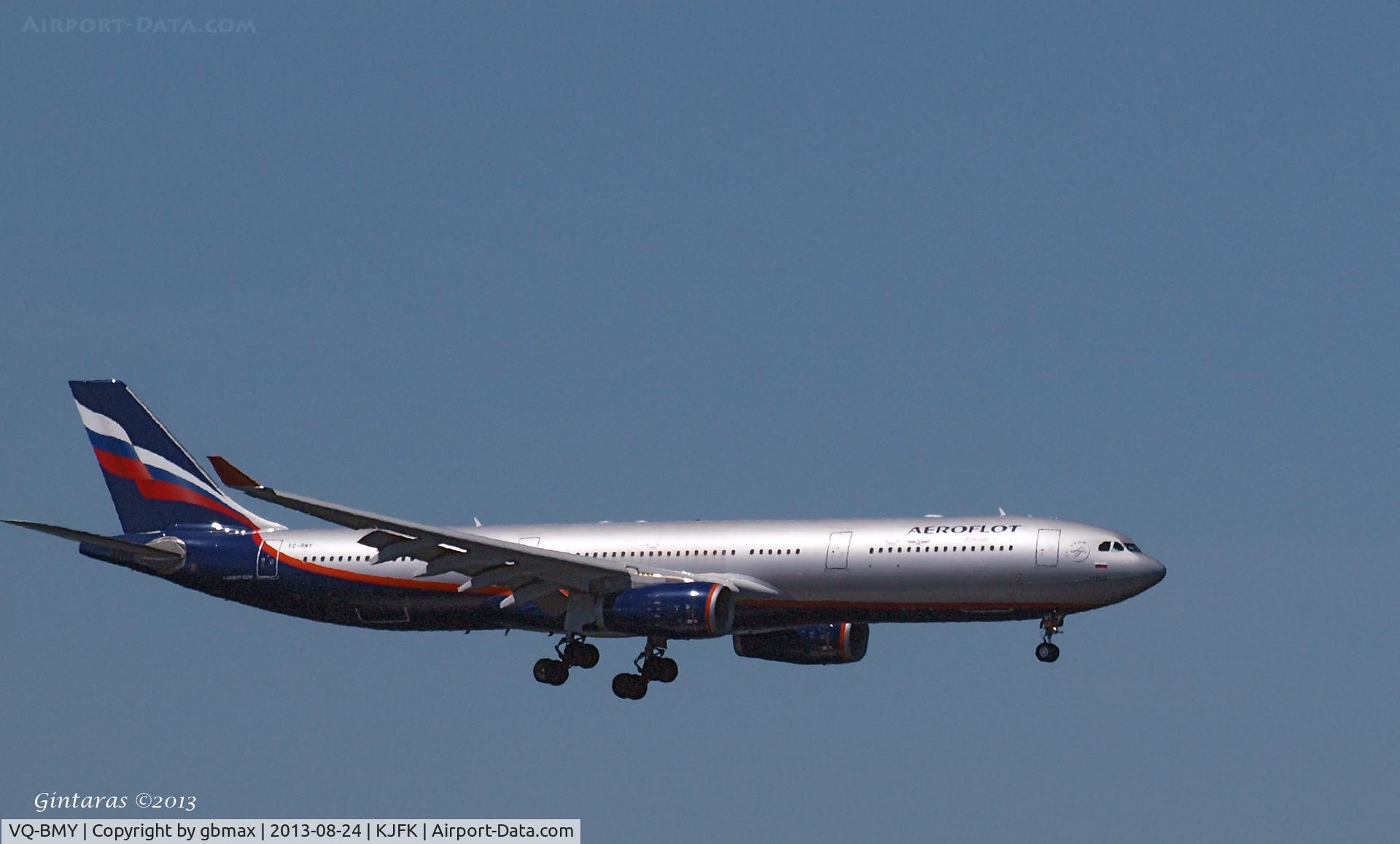 VQ-BMY, 2012 Airbus A330-343X C/N 1301, Final approach to JFK