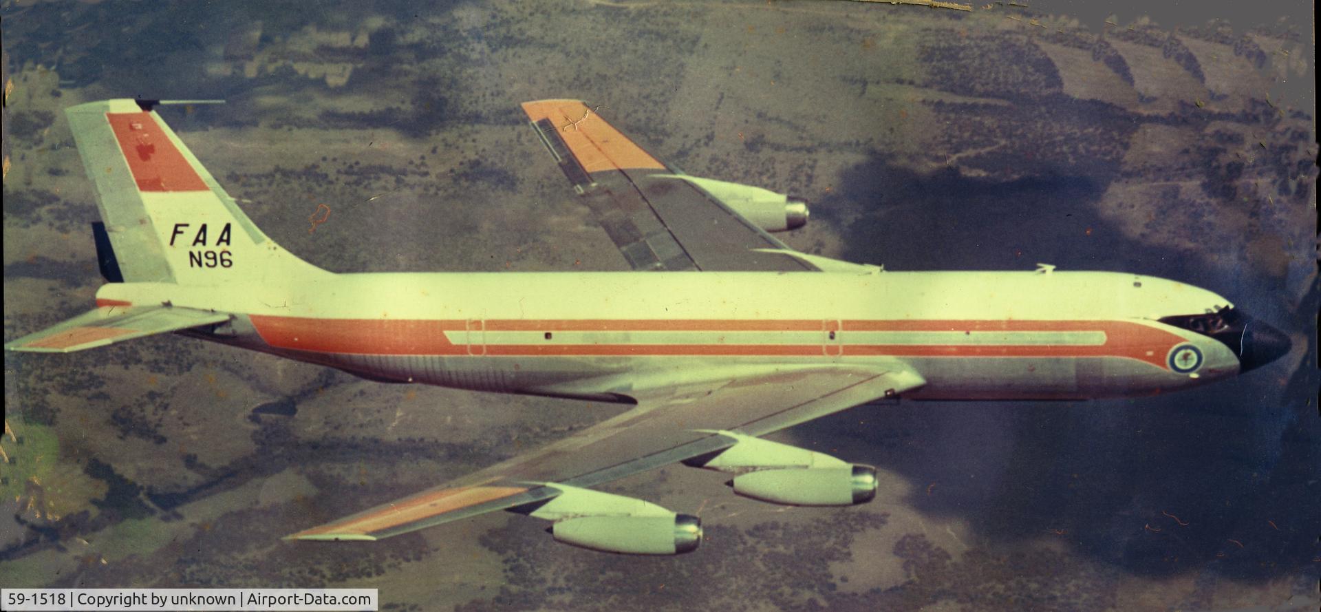 59-1518, 1960 Boeing KC-135A Stratotanker C/N 18006, picture taken in 60's I belive, my dad spent many hours in it and N98 also, not sure who took it but it is hanging in my house, since my dad gave it to me over 20 years ago and just want to share