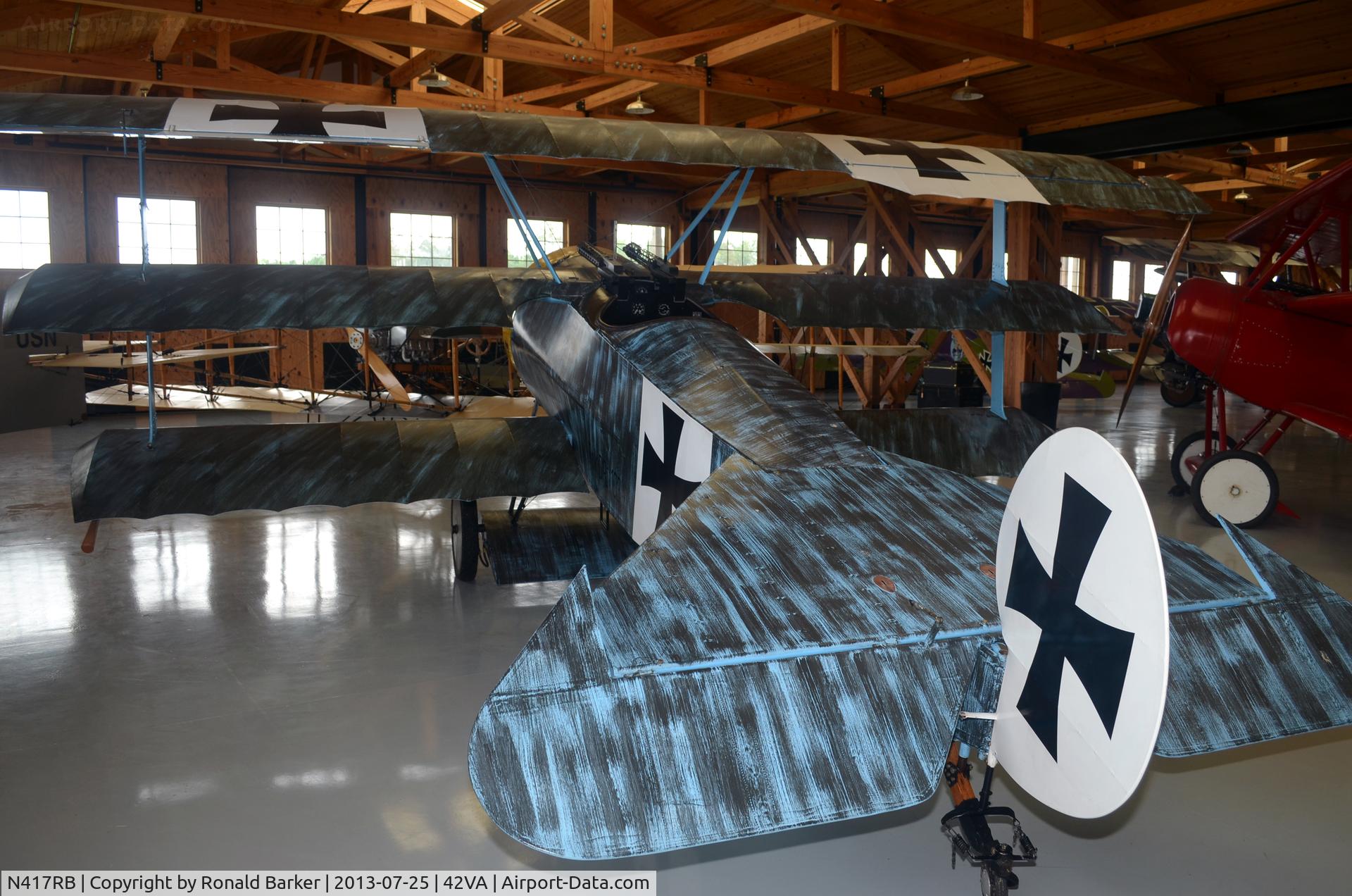 N417RB, 1990 Fokker Dr.1 Triplane Replica C/N 42118, Military Aviation Museum, Pungo, VA