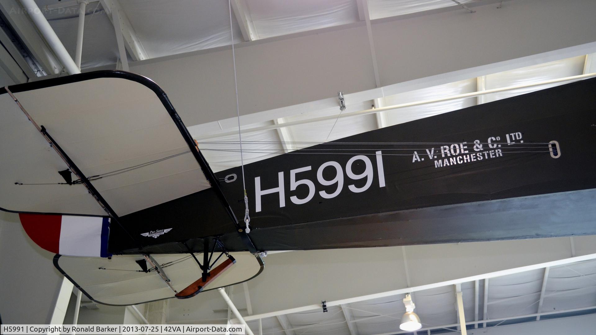 H5991, Avro 504K Replica C/N Not found H5991, Military Aviation Museum, Pungo, VA