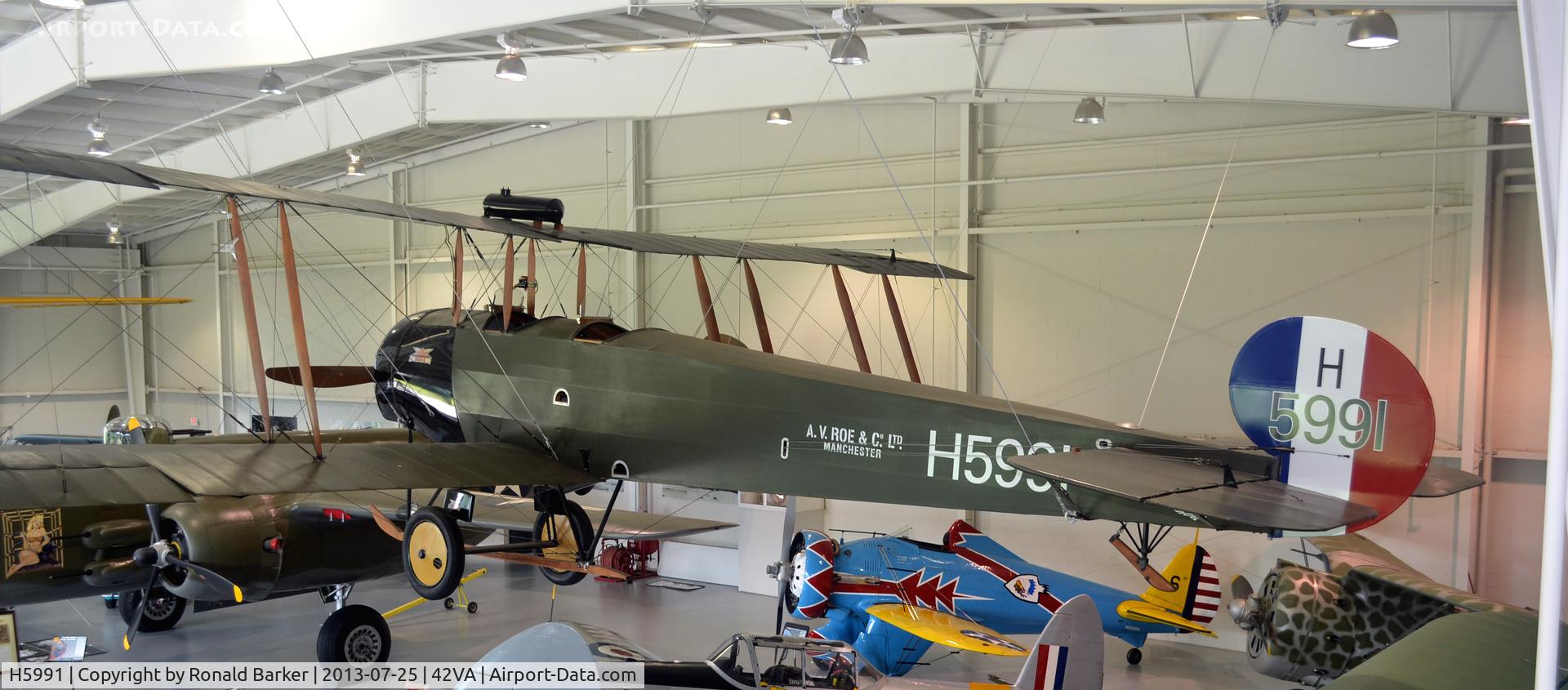 H5991, Avro 504K Replica C/N Not found H5991, Military Aviation Museum, Pungo, VA