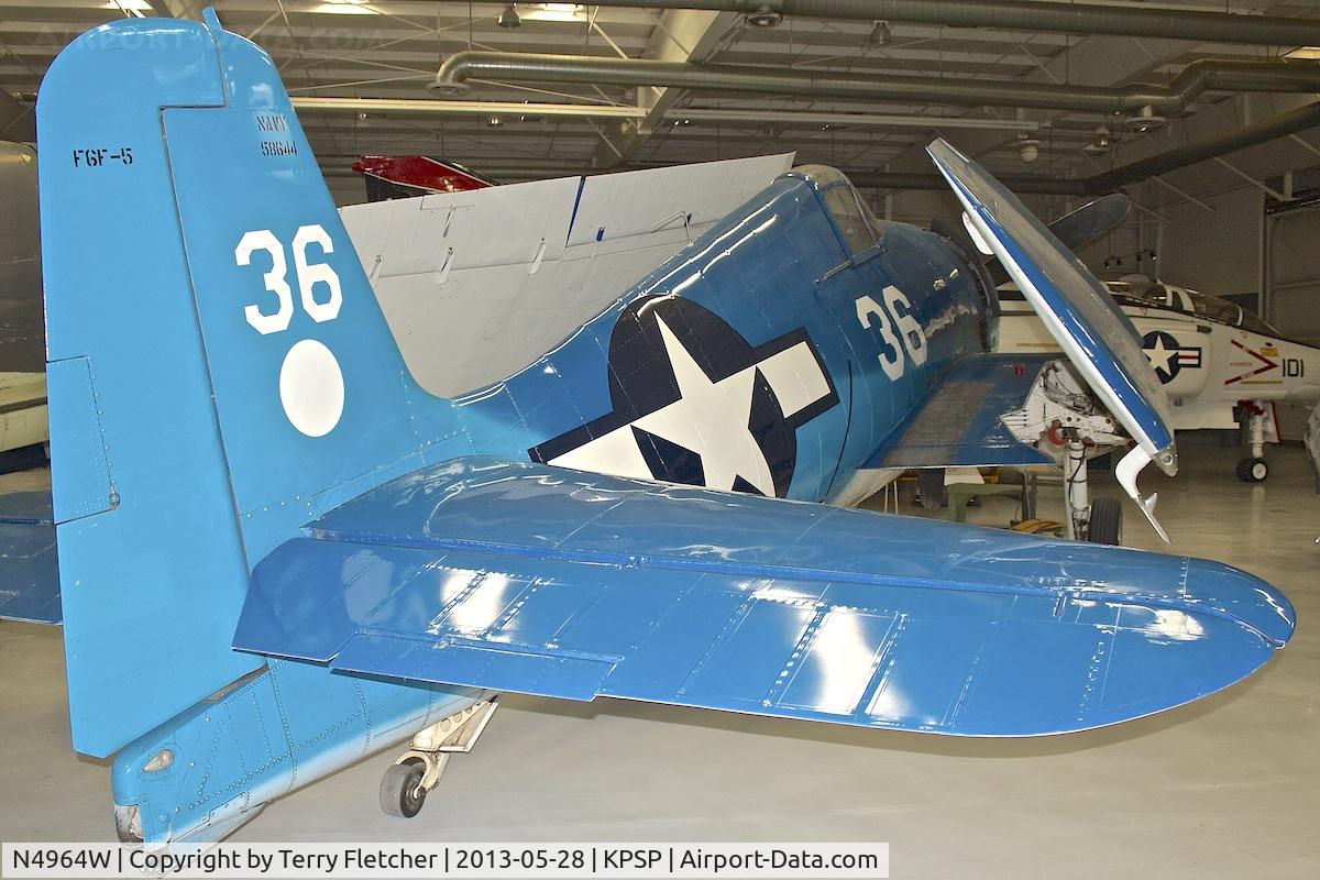 N4964W, 1944 Grumman F6F-5 Hellcat C/N 001006, Displayed at the Palm Springs Air Museum , California