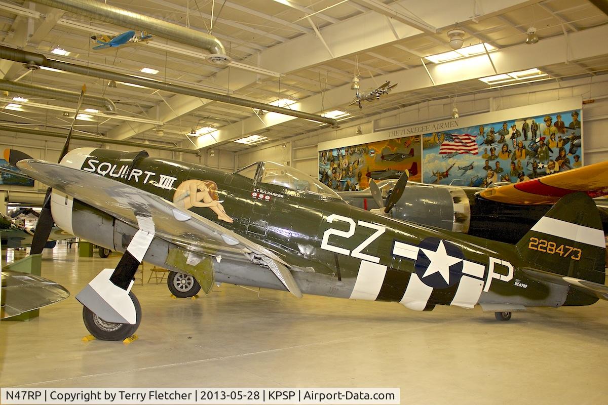 N47RP, 1945 Republic P-47D Thunderbolt C/N 399-55744, Displayed at the Palm Springs Air Museum , California