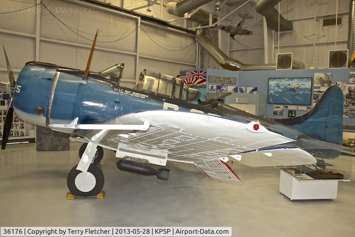 36176, Douglas SBD-5 Dauntless C/N 4815, Displayed at the Palm Springs Air Museum , California