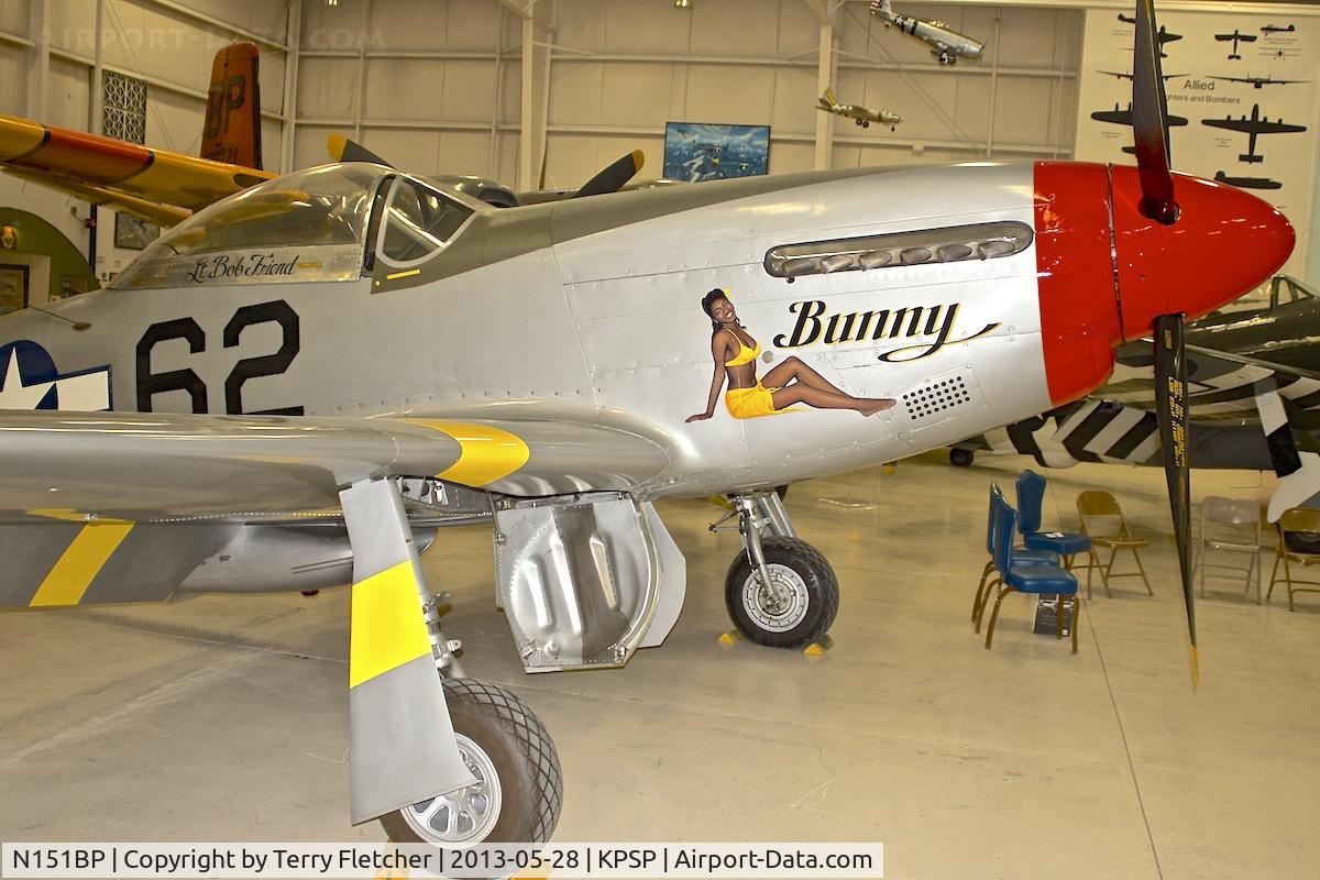 N151BP, 1944 North American P-51D Mustang C/N 122-41448, Displayed at the Palm Springs Air Museum , California