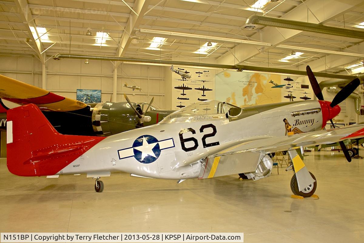 N151BP, 1944 North American P-51D Mustang C/N 122-41448, Displayed at the Palm Springs Air Museum , California
