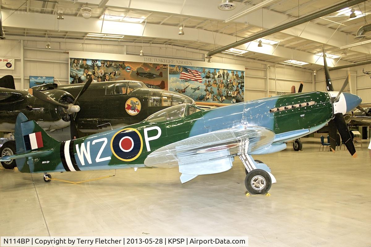 N114BP, 1945 Supermarine 379 Spitfire FR.XIVc C/N 6S/648206, Displayed at the Palm Springs Air Museum , California