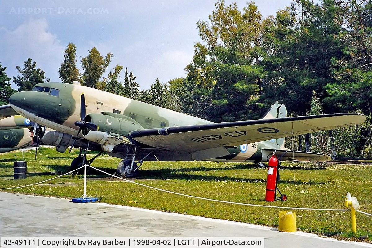 43-49111, 1944 Douglas DC-3  (C-47B-10-DK) C/N 14927/26372, Douglas DC-3C-47B-10-DK [14927/26372] Dekelia-Tatoi~SX 02/04/1998