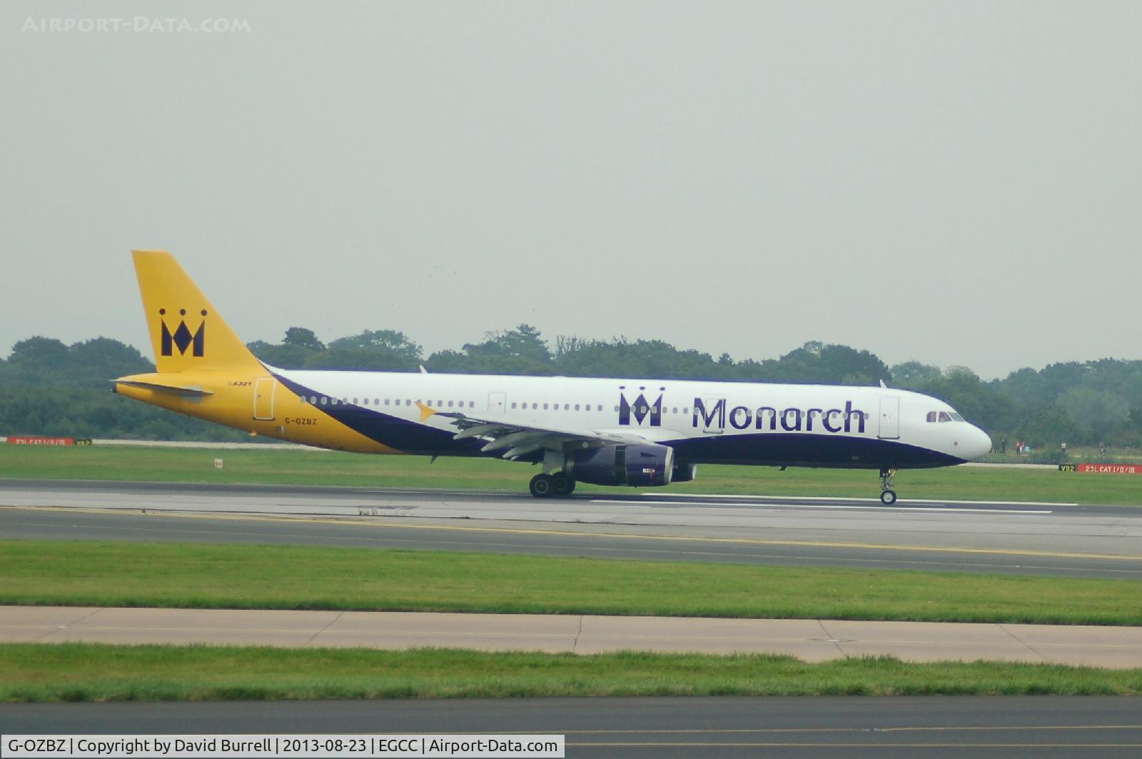 G-OZBZ, 2001 Airbus A321-231 C/N 1421, Monarch Airbus A321-231 Landed at Manchester Airport.