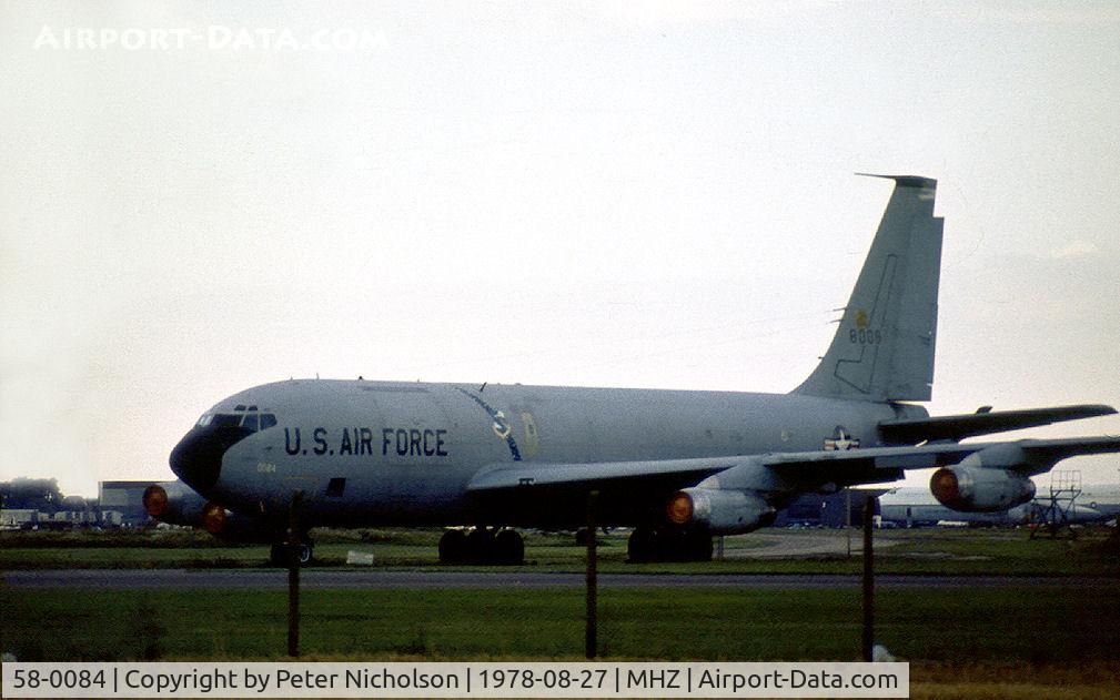 58-0084, 1958 Boeing KC-135Q Stratotanker C/N 17829, KC-135Q Stratotanker of 100th Air Refuelling Wing seen at the 1978 RAF Mildenhall Air Fete.