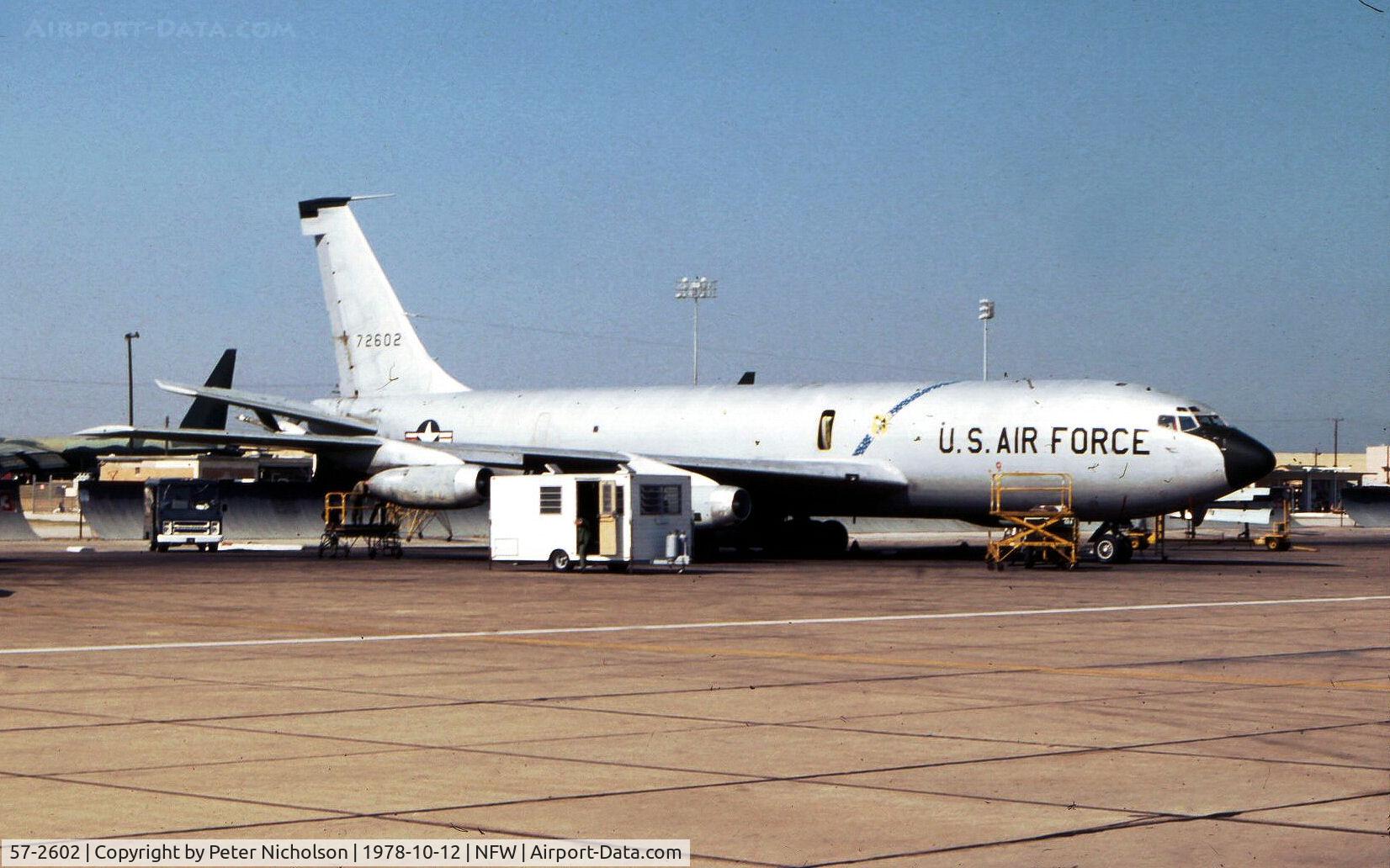 57-2602, 1957 Boeing KC-135A Stratotanker C/N 17738, KC-135A Stratotanker of 7th Air Refuelling Squadron/7th Bomb Wing on the flight-line at Carswell AFB in October 1978.
