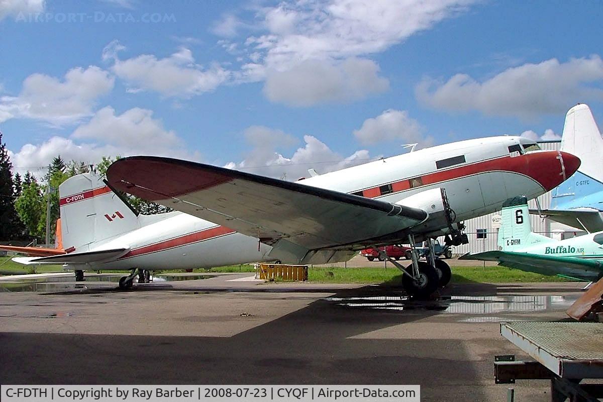 C-FDTH, 1946 Douglas DC-3C C/N 12591, Douglas DC-3C-47A-15-DK [12591] (Buffalo Airways) Red Deer~C 23/07/2008