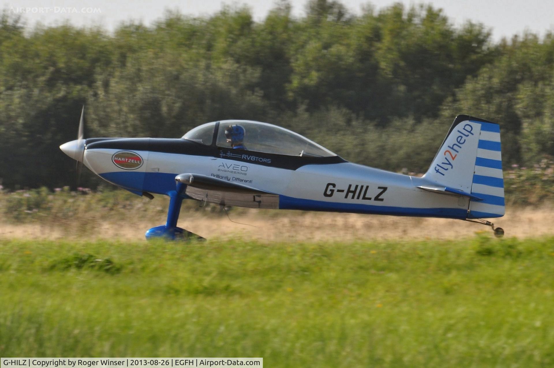 G-HILZ, 2006 Vans RV-8 C/N PFA 303-14471, Visiting Vans RV-8. One of the RV-8s used by the RV8TORS aerobatic display team.