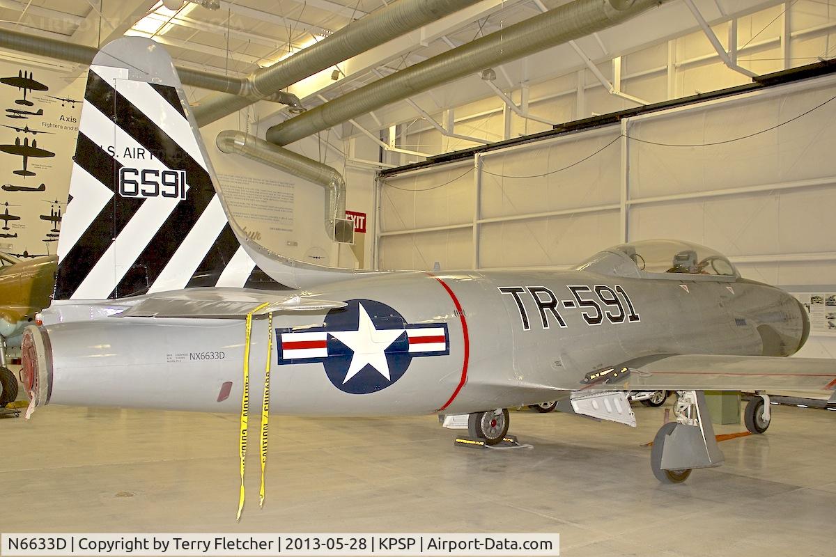N6633D, Lockheed T-33B (TV-2 Seastar) C/N Not found 126591/N6633D, At Palm Springs Air Museum , California