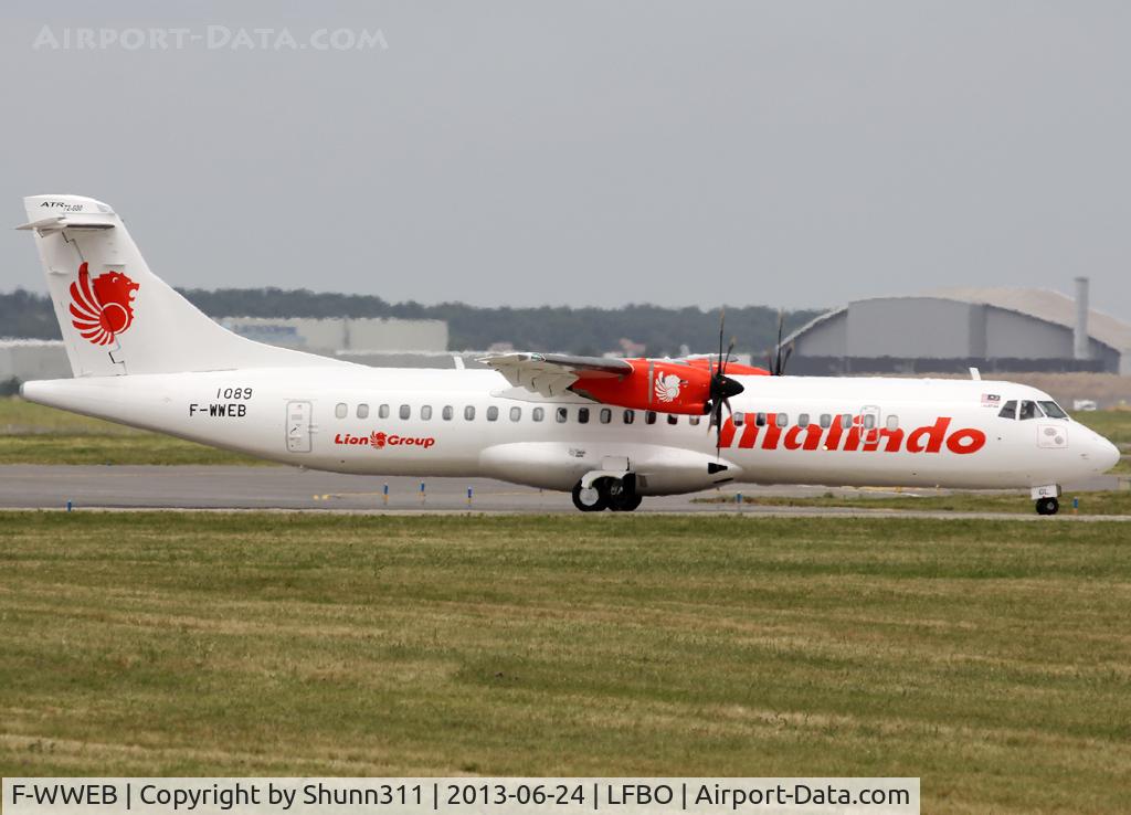 F-WWEB, 2013 ATR 72-600 C/N 1089, C/n 1089 - To be 9M-LMG
