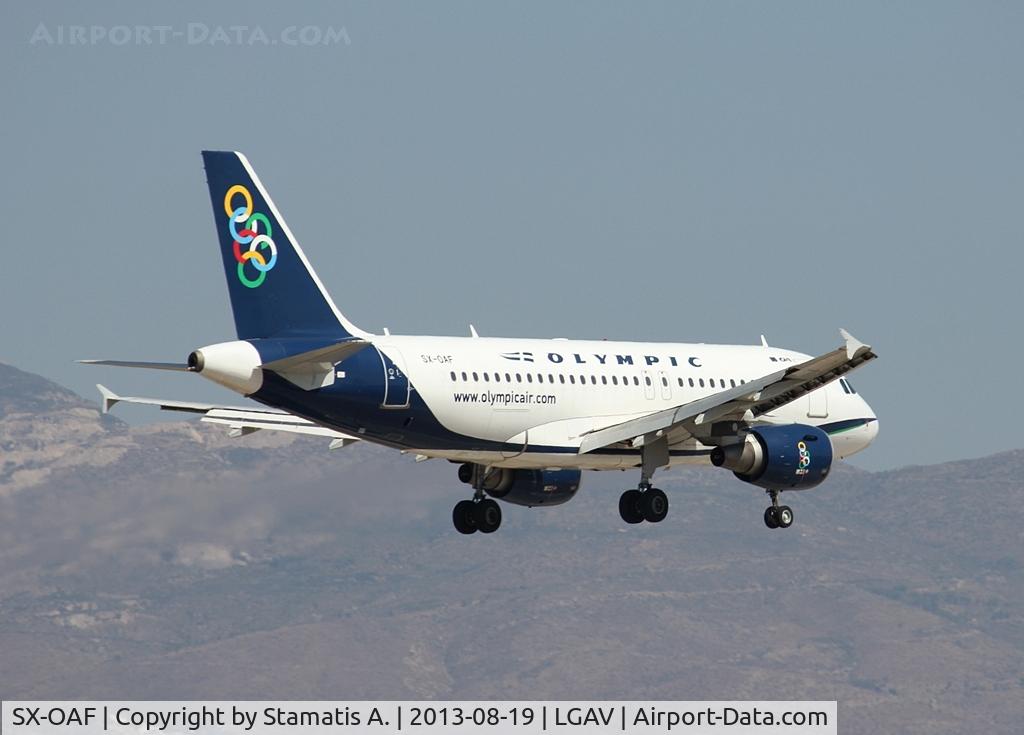 SX-OAF, 2009 Airbus A319-112 C/N 3895, Landing on rwy 03L @ LGAV