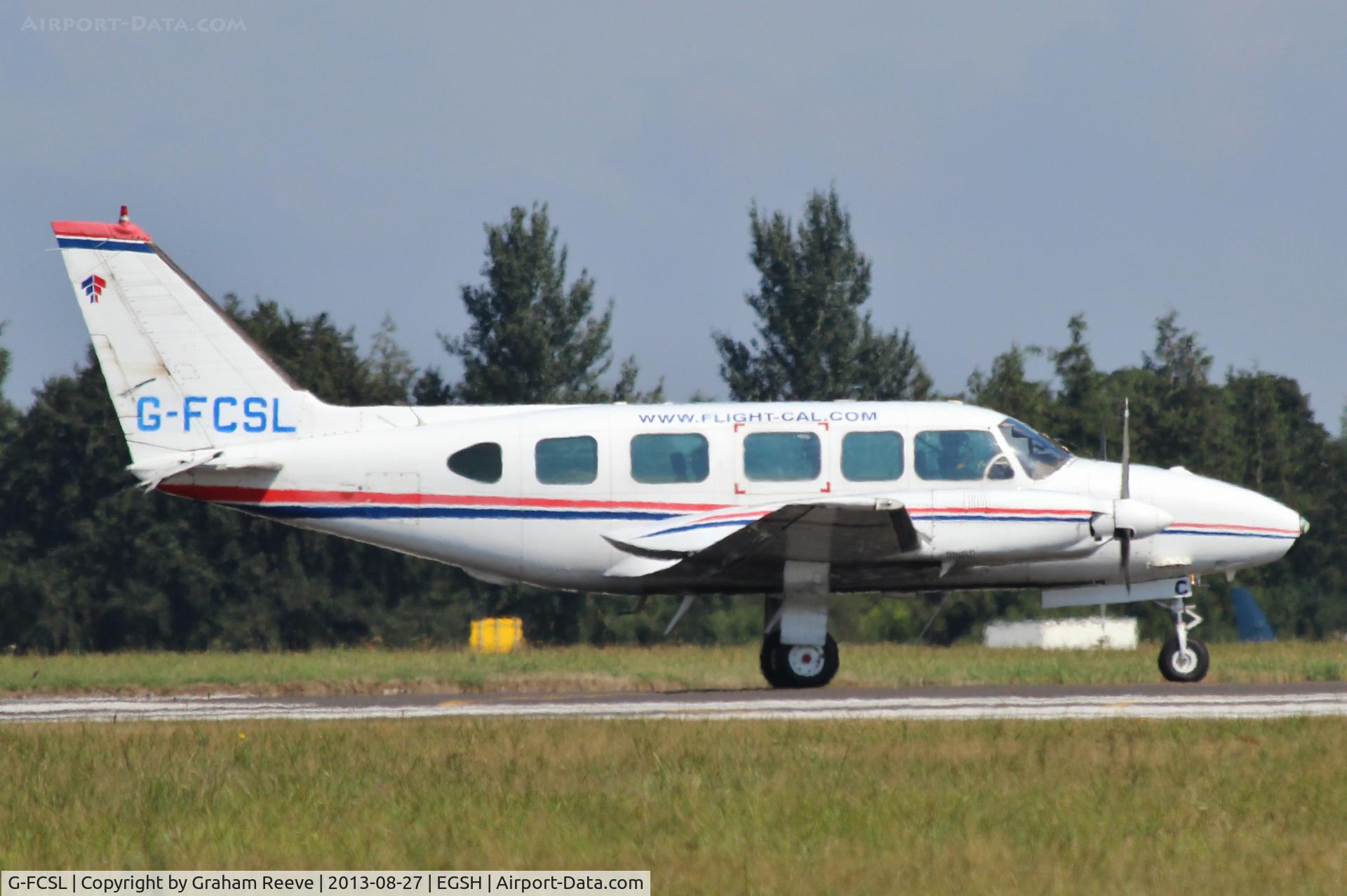 G-FCSL, 1972 Piper PA-31-350 Chieftain C/N 31-7852052, About to depart.