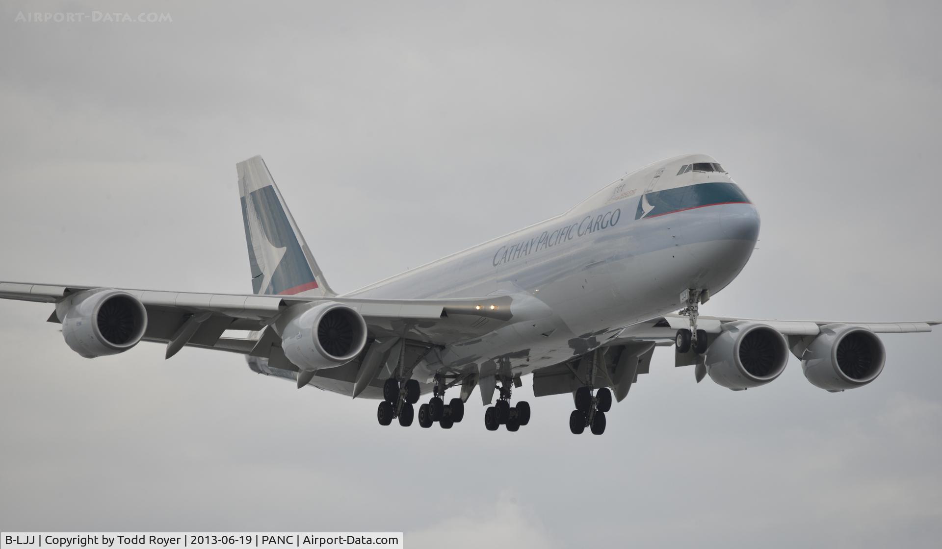 B-LJJ, 2012 Boeing 747-867F/SCD C/N 39246, Arriving at Anchorage