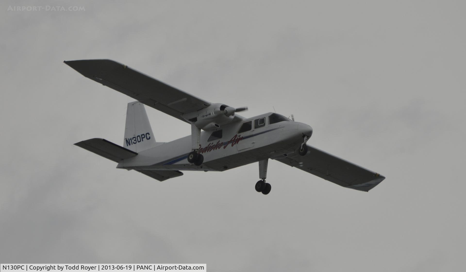 N130PC, 1974 Britten-Norman BN-2A-21 Islander C/N 417, Arriving at Anchorage