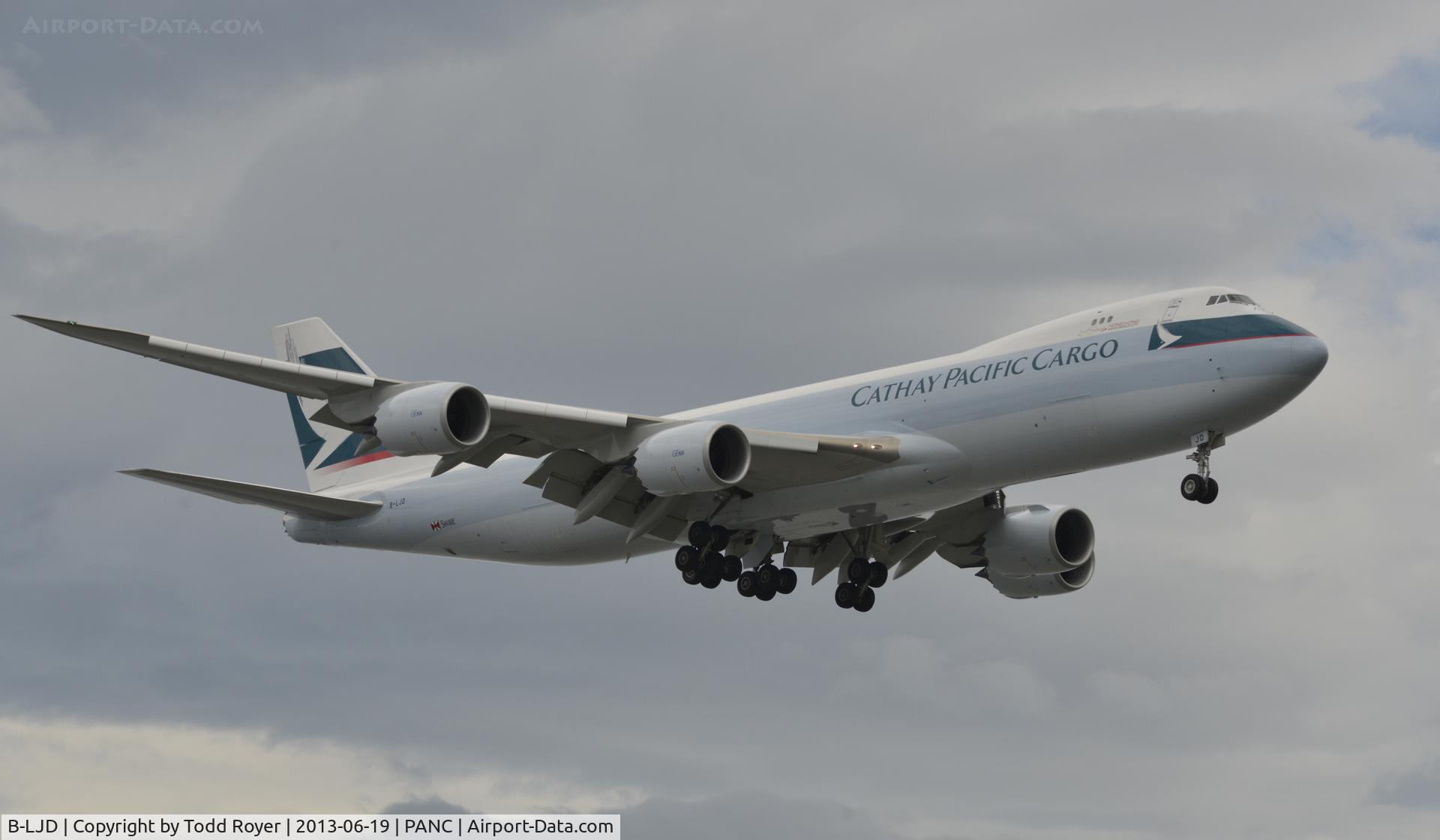 B-LJD, 2013 Boeing 747-867F/SCD C/N 39241, Arriving at Anchorage
