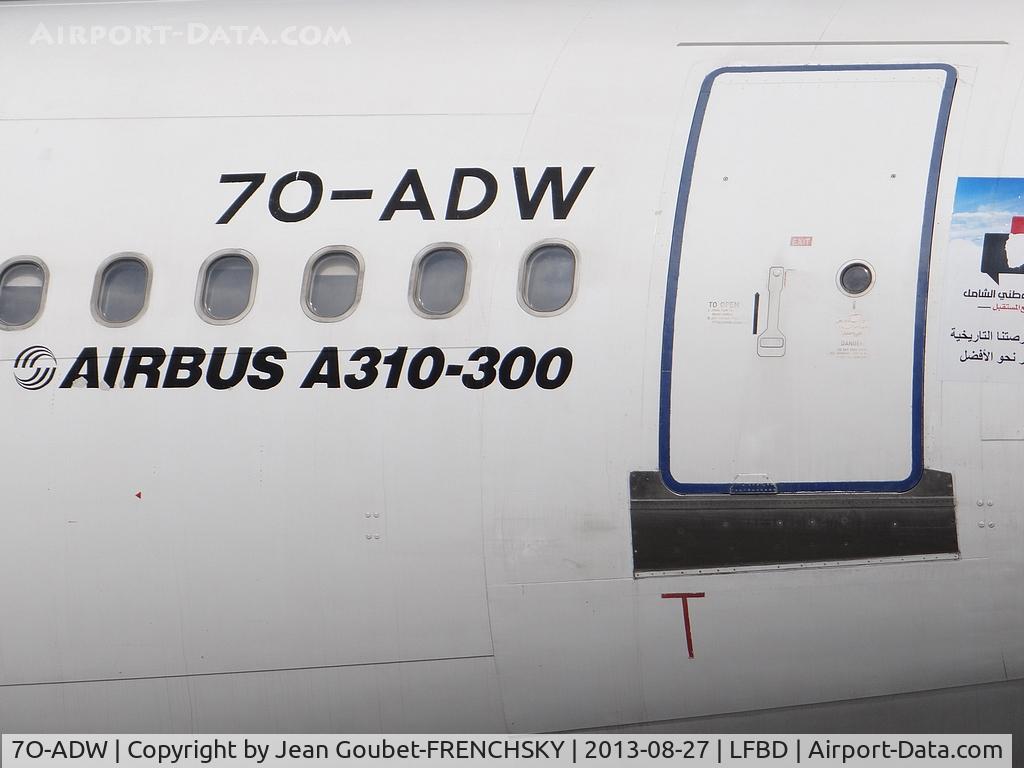 7O-ADW, 1997 Airbus A310-325/ET C/N 704, YEMENIA