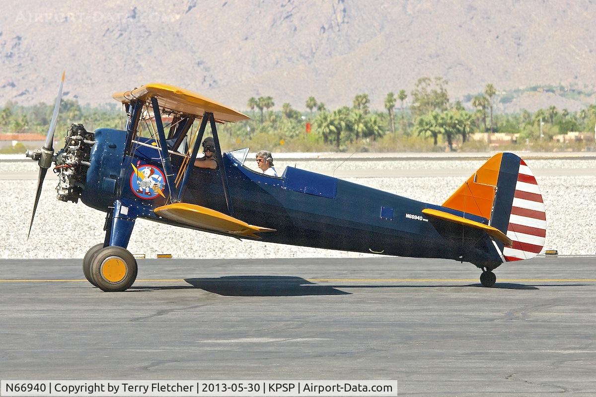 N66940, 1943 Boeing A75N1(PT17) C/N 75-4716, At Palm Springs , California