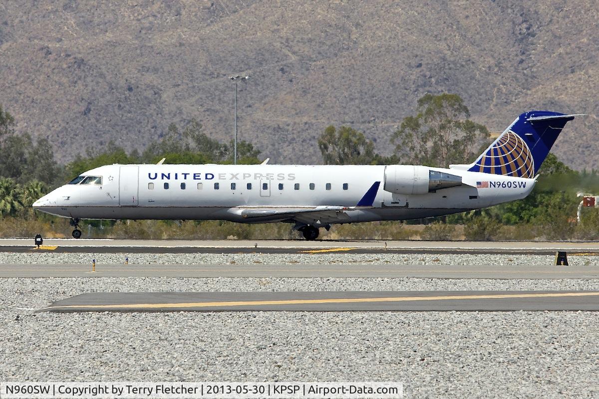 N960SW, 2003 Bombardier CRJ-200ER (CL-600-2B19) C/N 7853, At Palm Springs , California