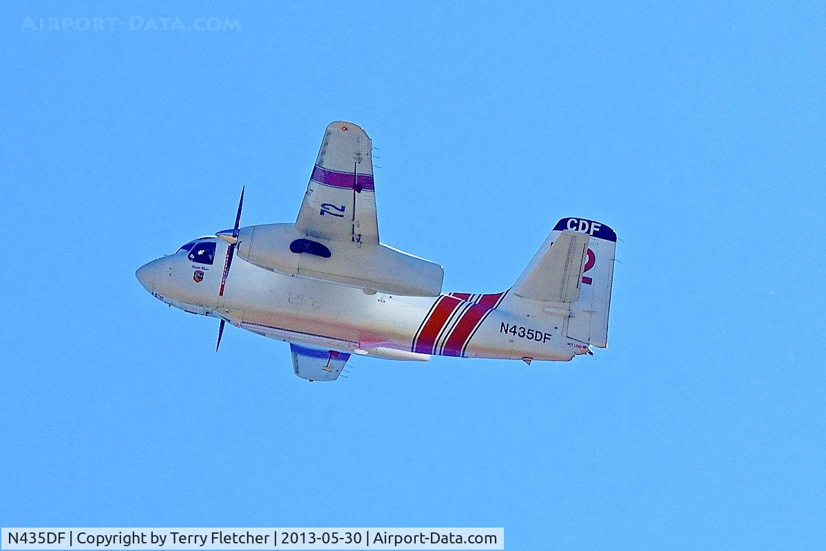 N435DF, 2001 Marsh Aviation S-2F3AT C/N 153573, Fire-fighting , north of Ramona , California