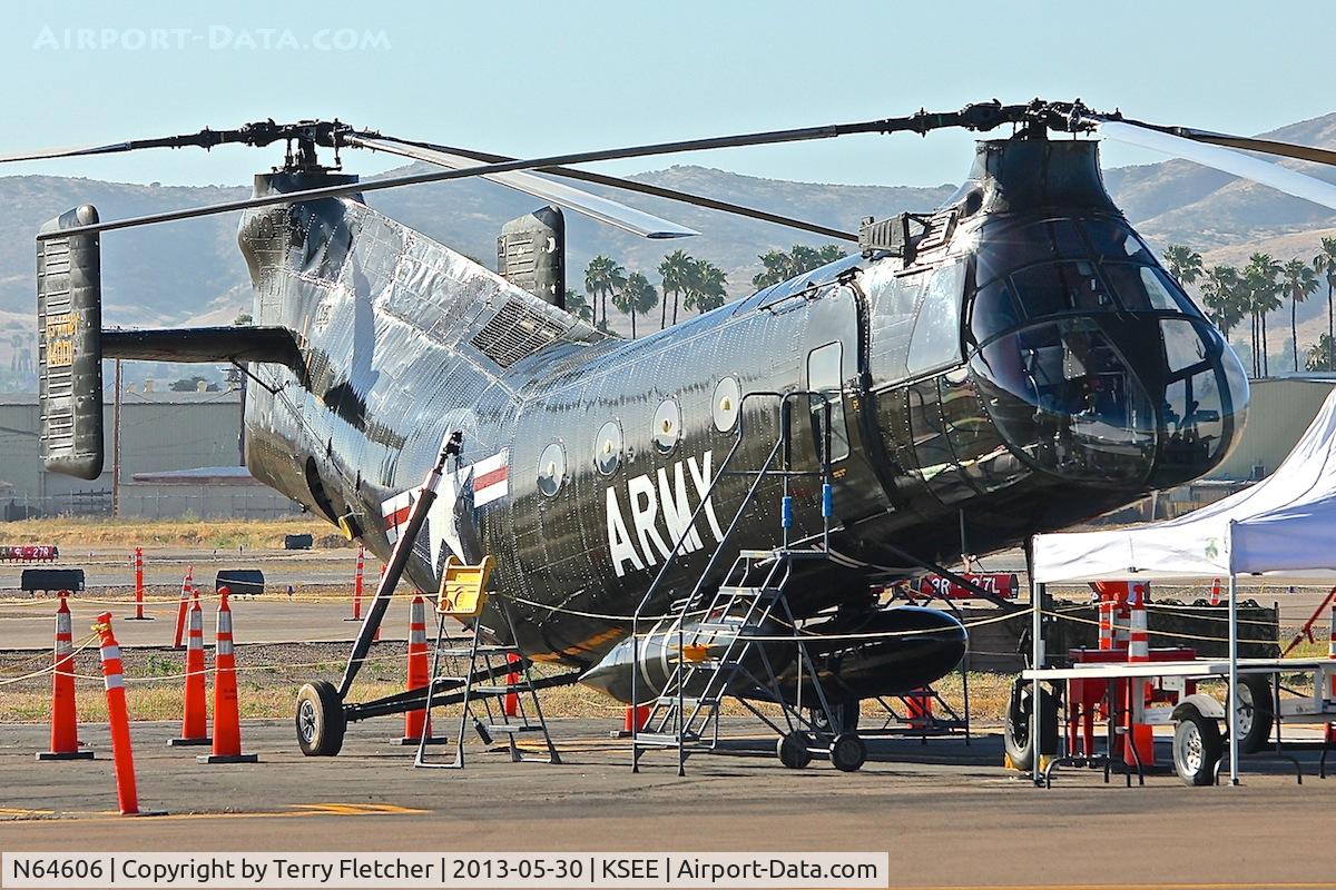 N64606, 1957 Vertol H-21B Workhorse C/N B.154 (54-4001), At Gillespie Field , San Diego