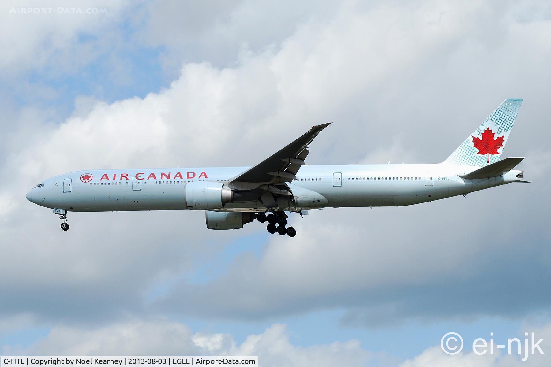 C-FITL, 2007 Boeing 777-333/ER C/N 35256, Photographed landing 27R at Heathrow.