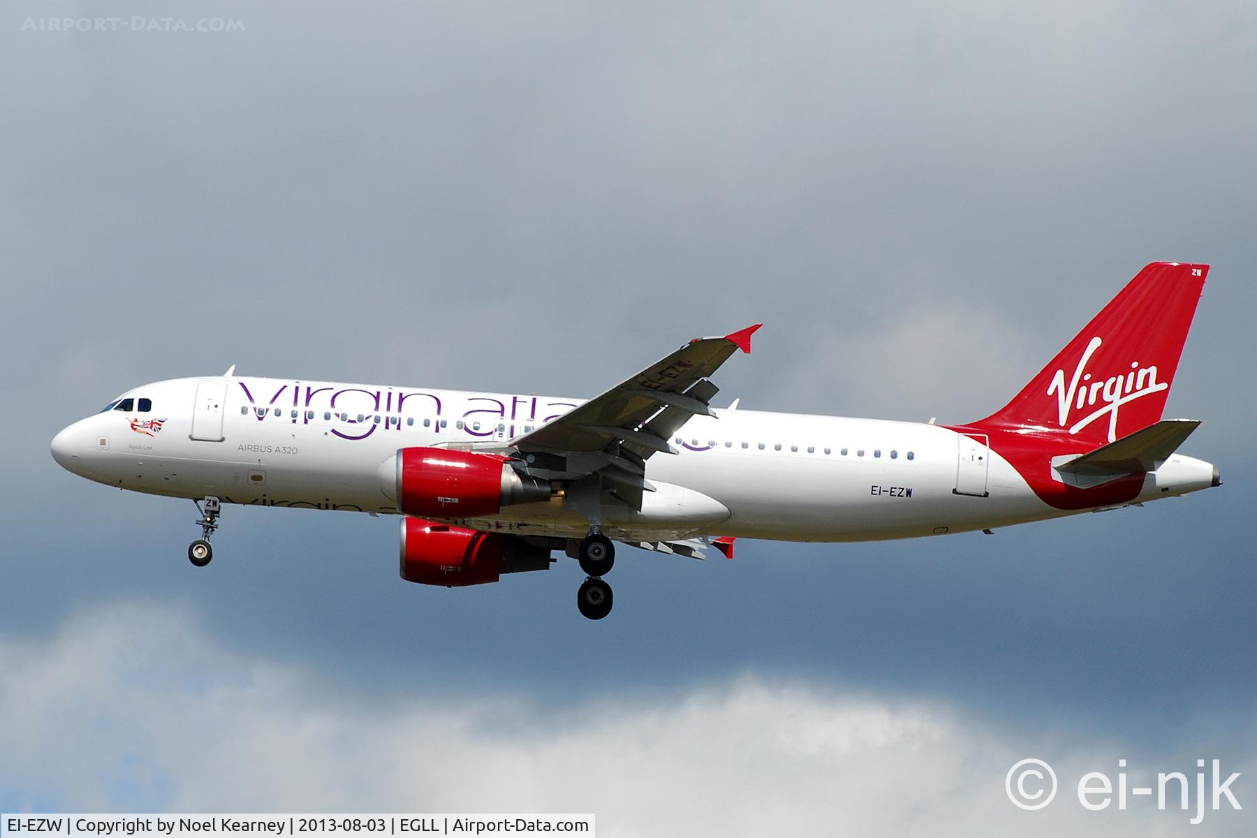 EI-EZW, 2003 Airbus A320-214 C/N 1983, Photographed landing 27R at Heathrow.