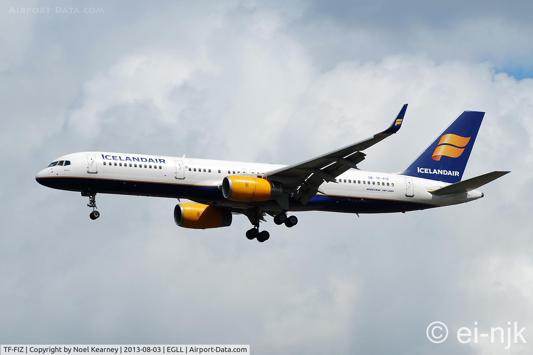 TF-FIZ, 2000 Boeing 757-256 C/N 30052, Photographed landing 27R at Heathrow.