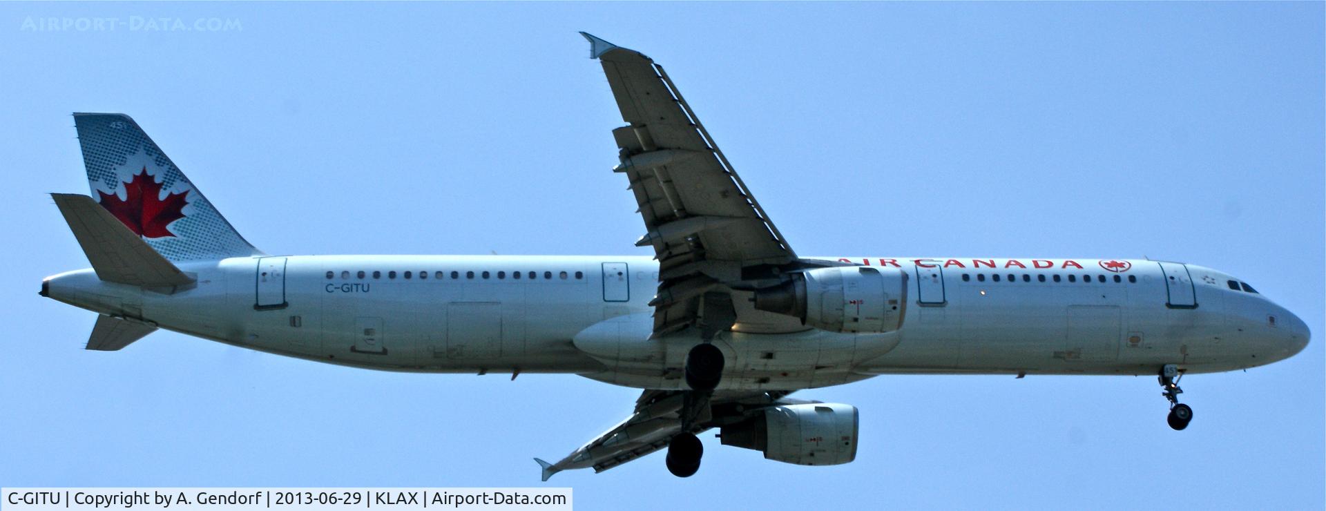 C-GITU, 2001 Airbus A321-211 C/N 1602, Air Canada, is here arriving from Toronto(CYYZ) at Los Angeles Int´l(KLAX)