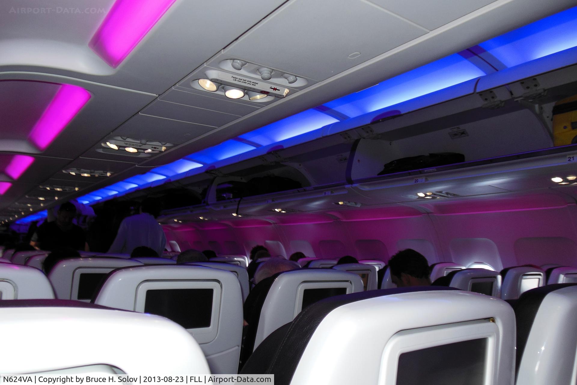 N624VA, 2006 Airbus A320-214 C/N 2778, inside the main cabin