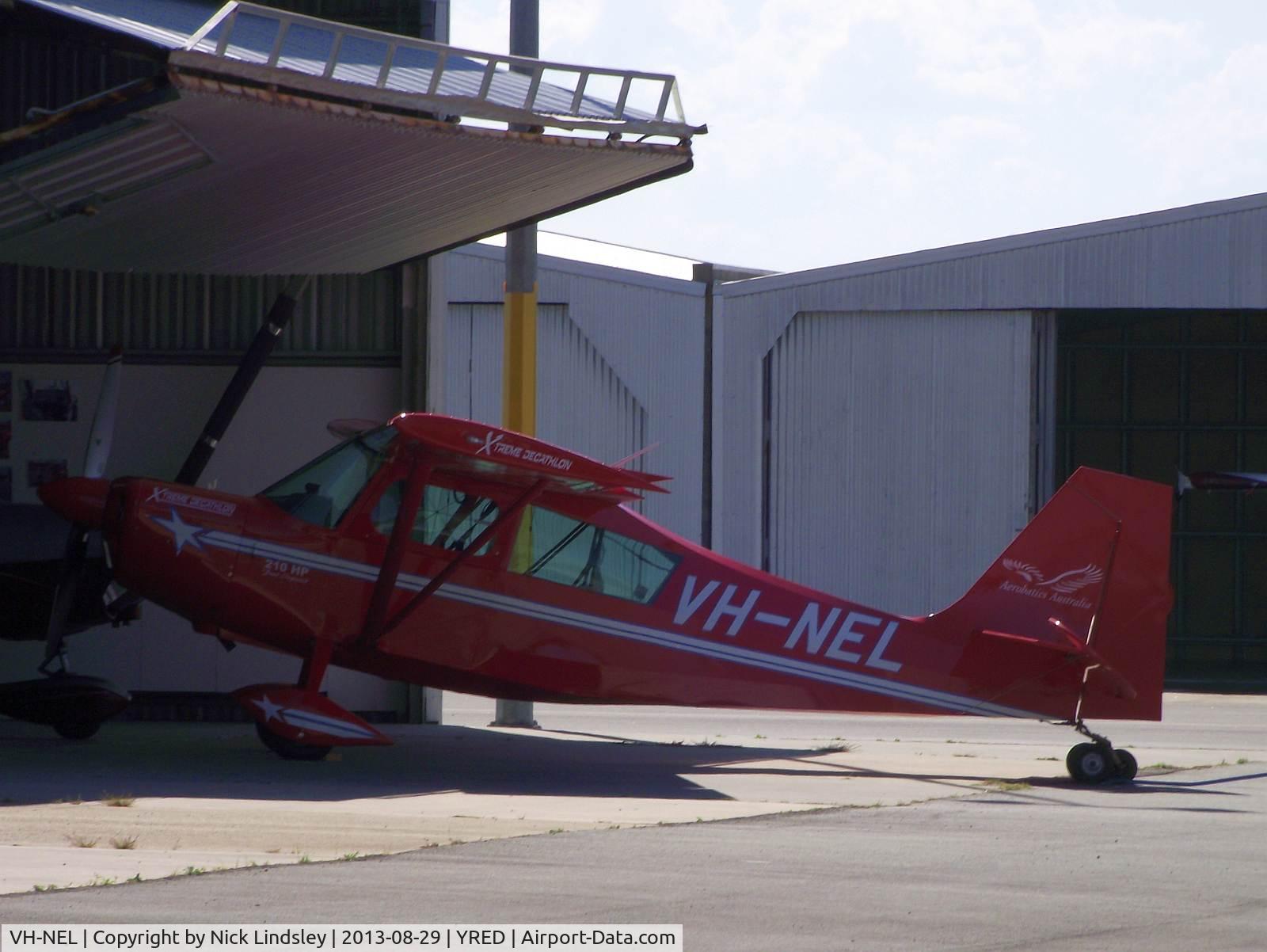 VH-NEL, 2012 American Champion 8KCAB Decathlon C/N 1116-2012, LOOKS LIKE A NEWLY REGISTERED CITABRIA. At Redcliffe Airport, Qld AUSTRALIA 29 Aug 2013.