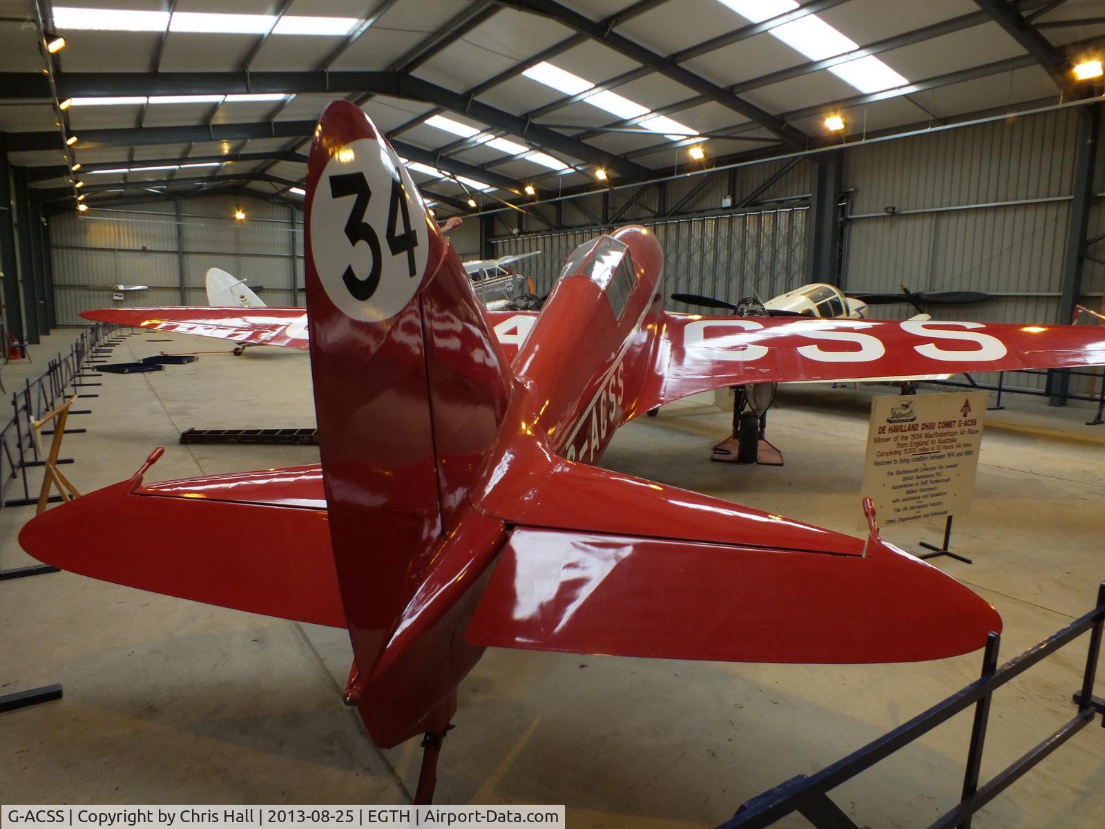 G-ACSS, 1934 De Havilland DH-88 Comet C/N 1996, The Shuttleworth Collection, Old Warden