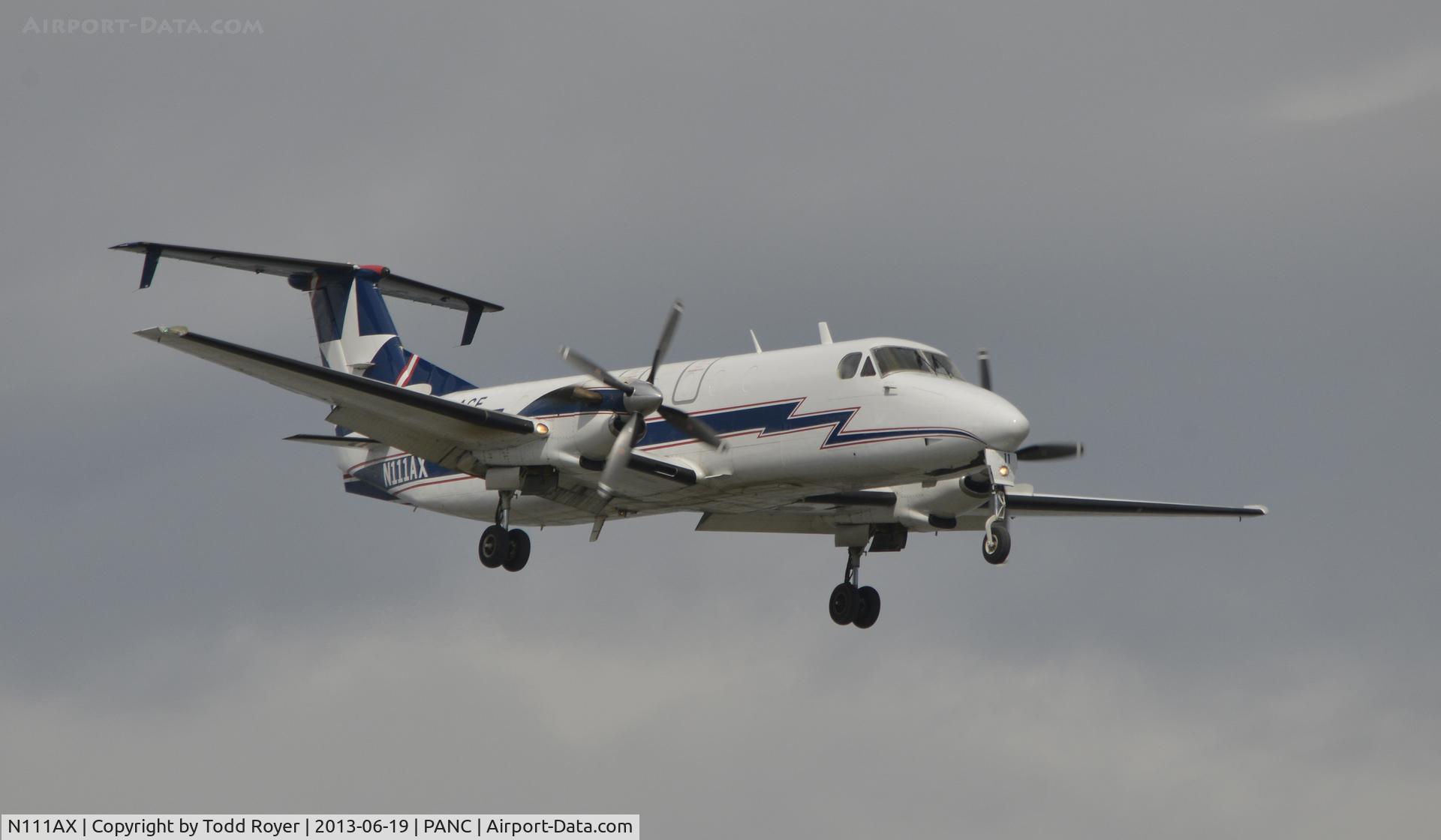N111AX, 1989 Beech 1900C C/N UC-81, Landing at Anchorage