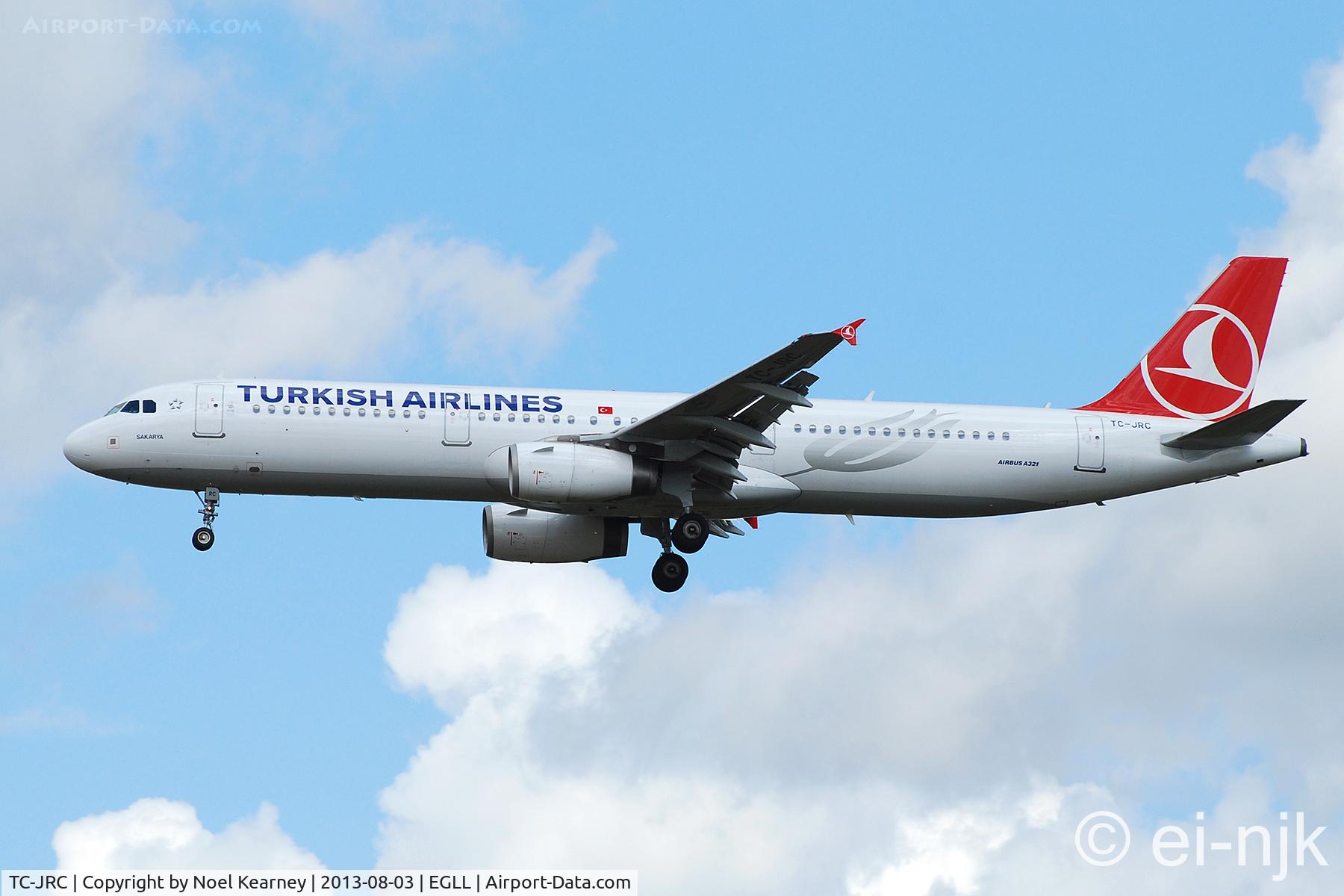 TC-JRC, 2006 Airbus A321-231 C/N 2999, Photographed landing 27R at Heathrow.