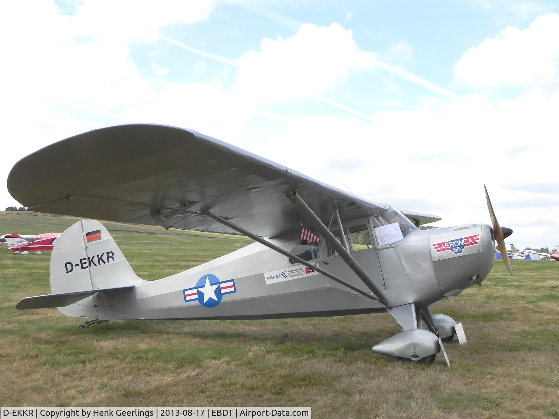 D-EKKR, 1938 Aeronca 65C C/N C-1738, Schaffen - Diest ,Belgium: Oldtimer Fly In , Aug 2013