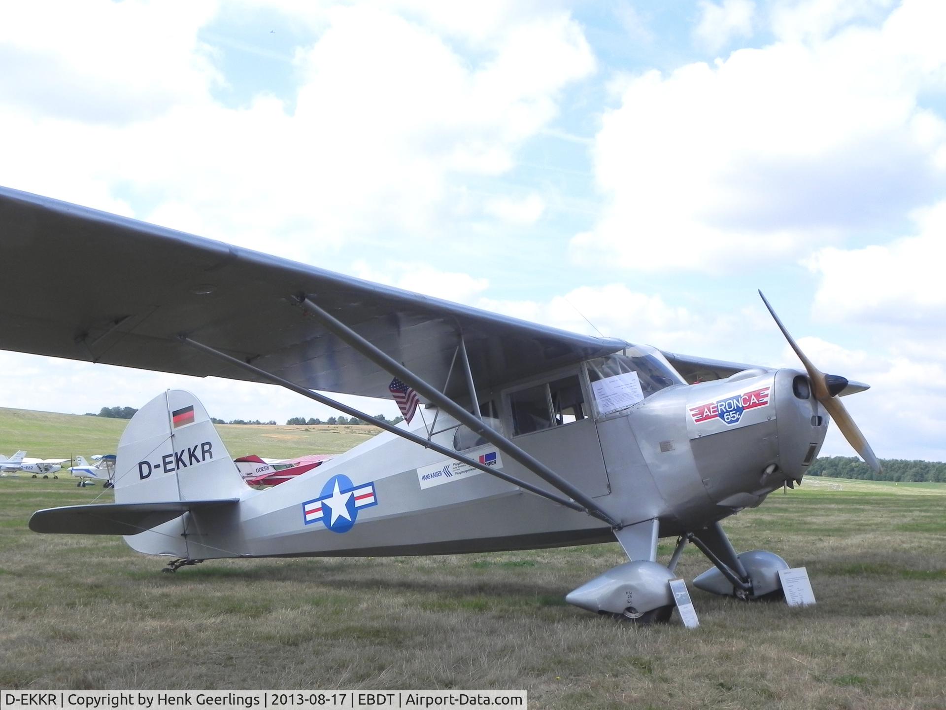 D-EKKR, 1938 Aeronca 65C C/N C-1738, Schaffen - Diest ,Belgium: Oldtimer Fly In , Aug 2013