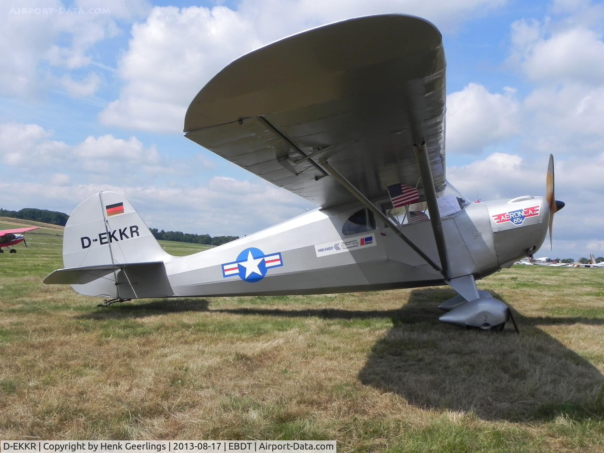 D-EKKR, 1938 Aeronca 65C C/N C-1738, Schaffen - Diest ,Belgium: Oldtimer Fly In , Aug 2013
