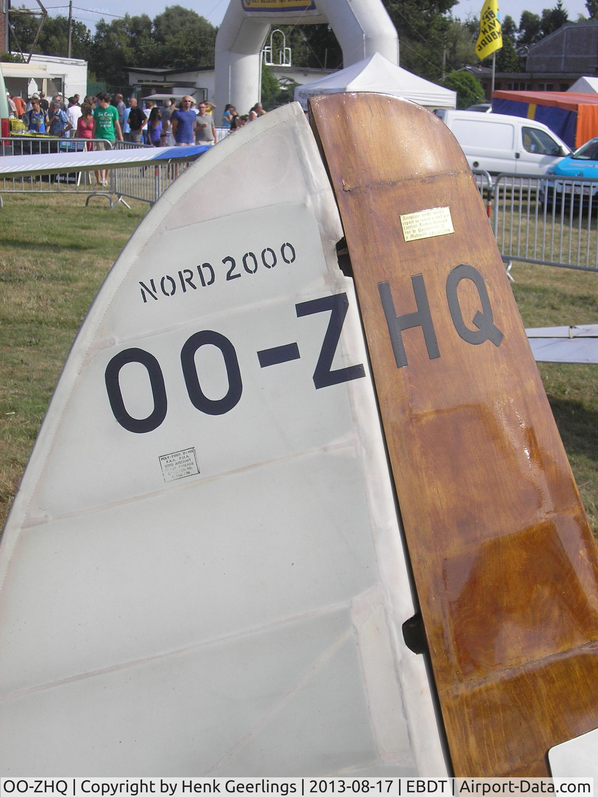 OO-ZHQ, 1955 Nord 2000 C/N 10393-63, Schaffen - Diest Belgium. Oldtimer Fly In , Aug 2013